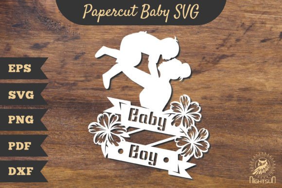 A Designer's Review of Mom and Baby Boy Papercut SVG 4