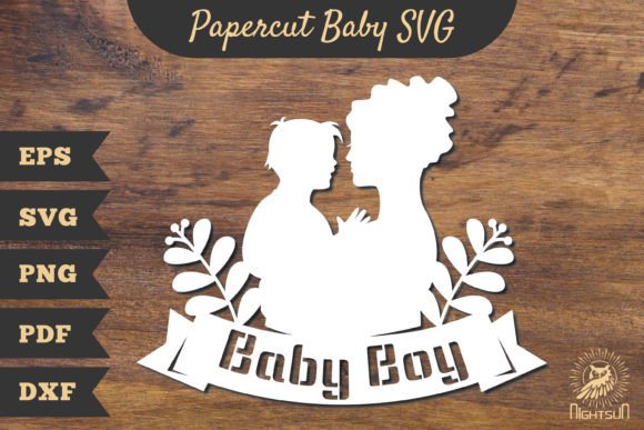 An Embroidered Papercut Design for Mothers and Sons