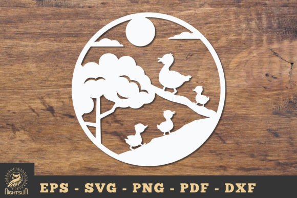 Mom and Baby Duck Papercut Round SVG: A Designer's Honest Review