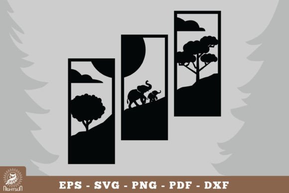 Mom and Baby Elephant Home Decor SVG