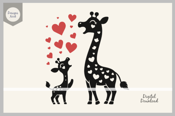 Mom and Baby Giraffe with Hearts: A Designer’s Review